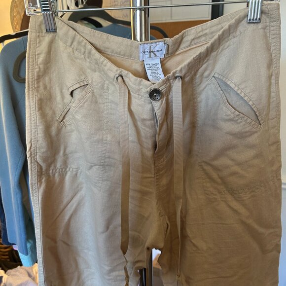 Vintage 90s Calvin Klein Linen Pants Size 6 - Picture 3 of 7